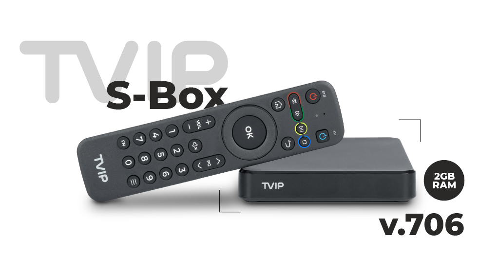 TVIP S-Box v.706 4K HDR IPTV/OTT Media Player – European Streaming