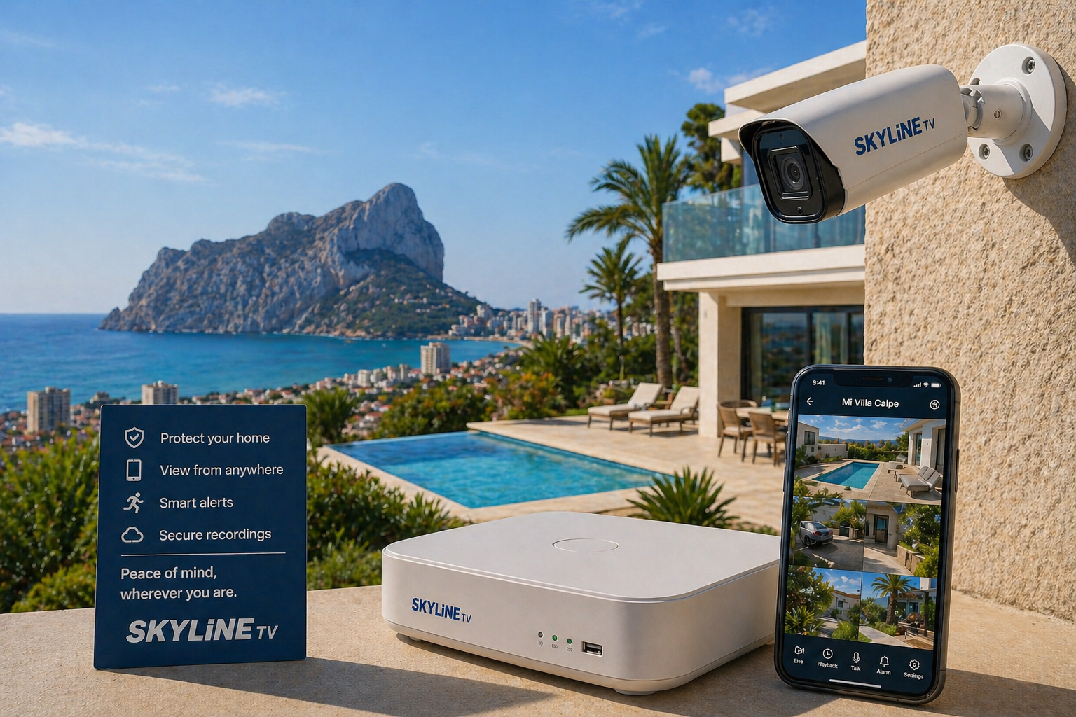 CCTV & video surveillance installation Calpe — professional IP camera system with network recorder